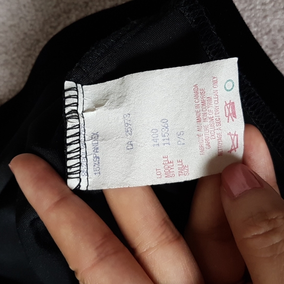 Studio London Black Velvet Mock Neck T-shirt - Picture 3 of 5